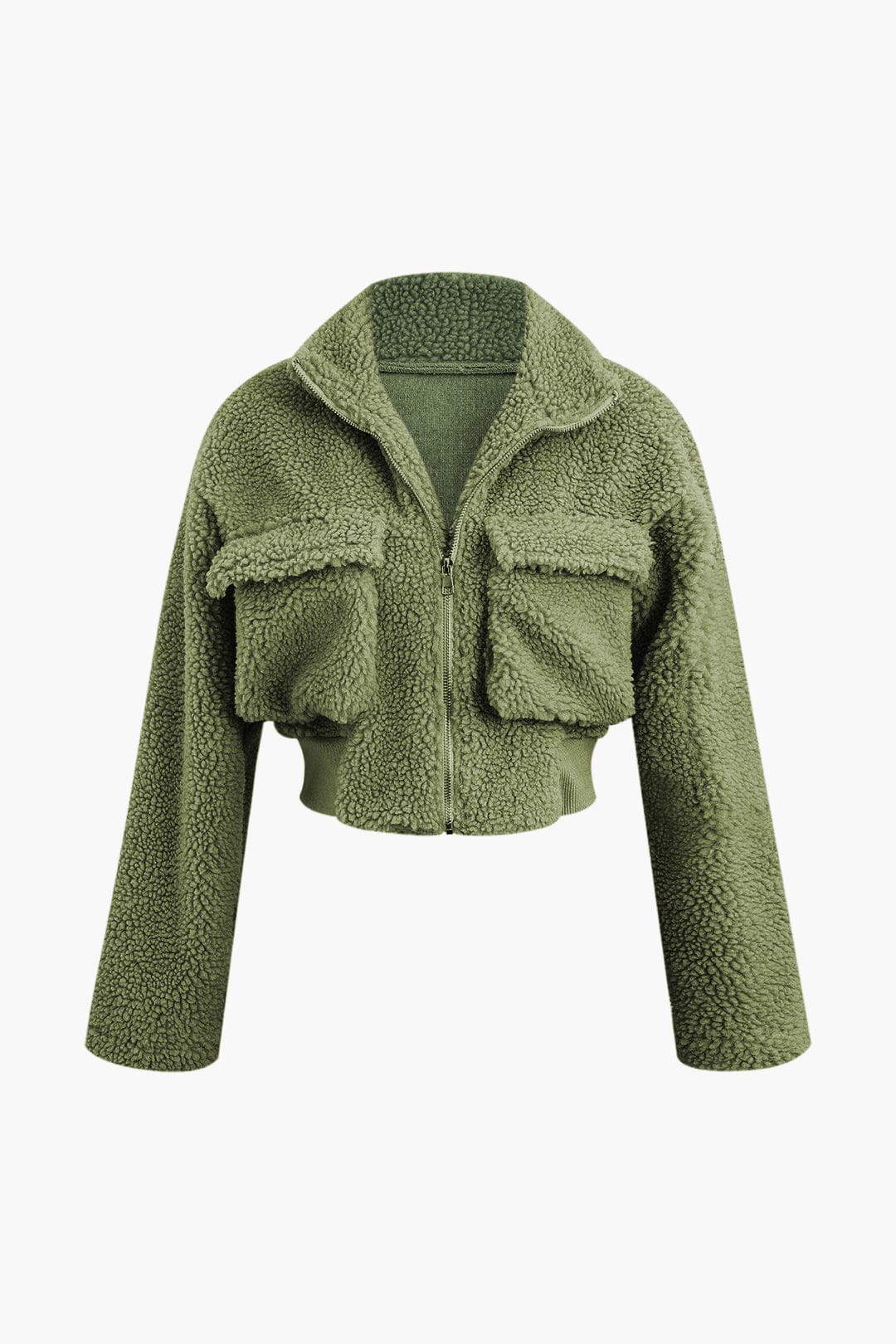 Misha Damen Teddy-Zweiteiler Cargohose Cropped-Jacke
