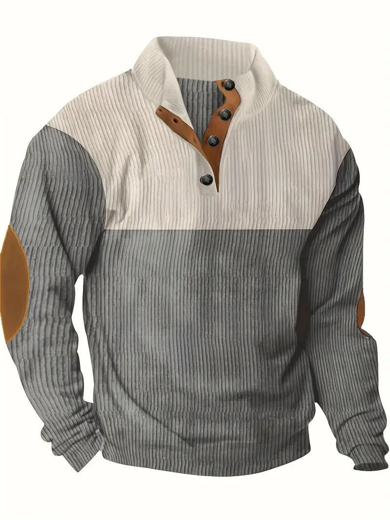 Manfred Herren Pullover Color-Block Baumwolle Multifarben