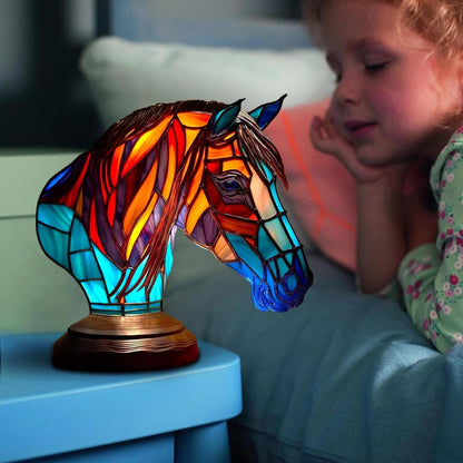 Handgefertigte Herzkristall-Lampe aus Glas mit warmem Licht