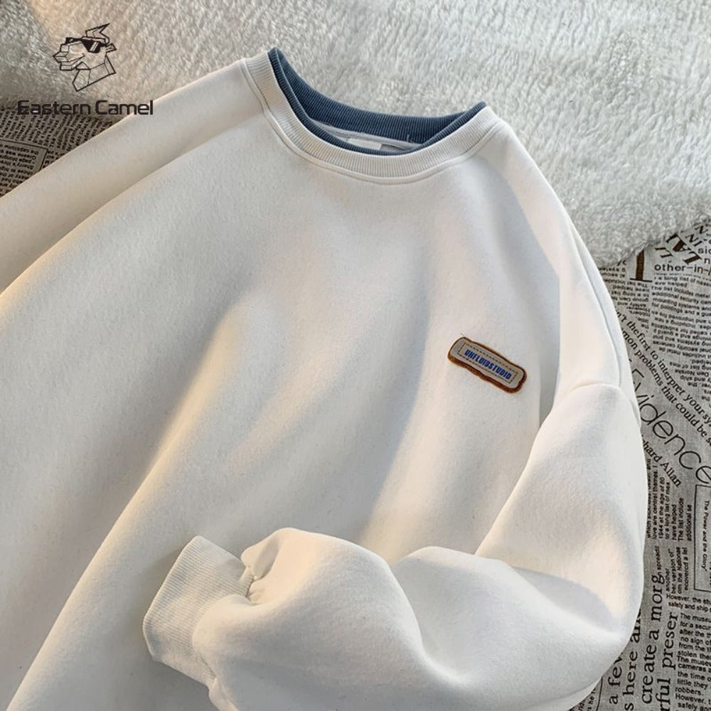 Damen Sweatshirt Rundhalsausschnitt Langarm Derna