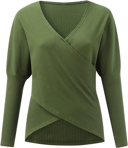 Norvielle Damen Gekreuzter Pullover