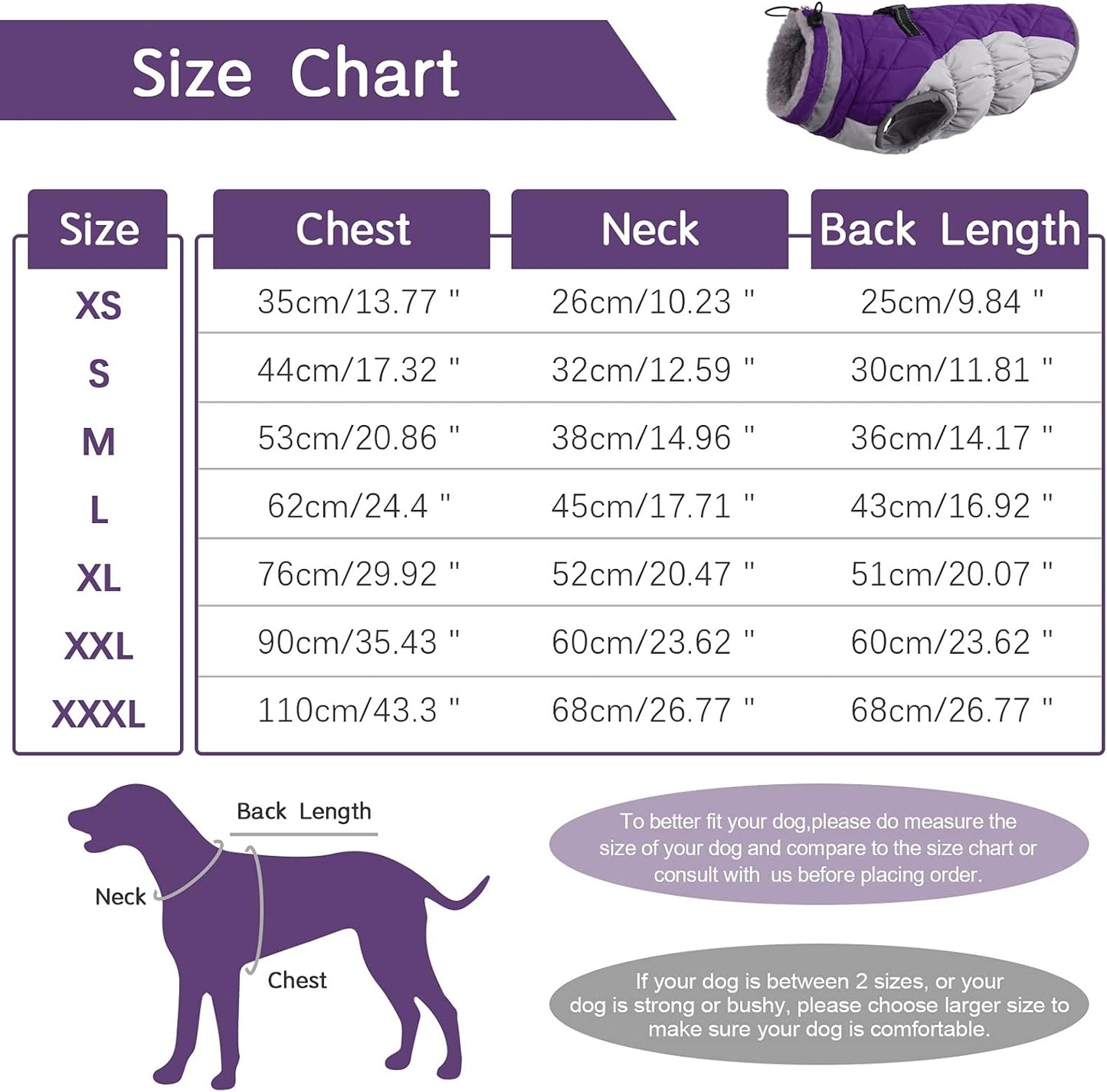 Wasserdichte Hundejacke Winter Reflektierend Fleece