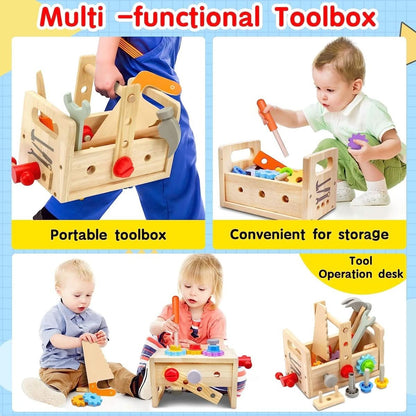 Kinder Werkzeugkasten Holz für kreatives Spielen ab 6 Monaten