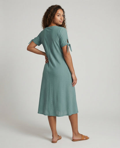 Elegantes Damen Sommerkleid Boho Stil Midi Länge
