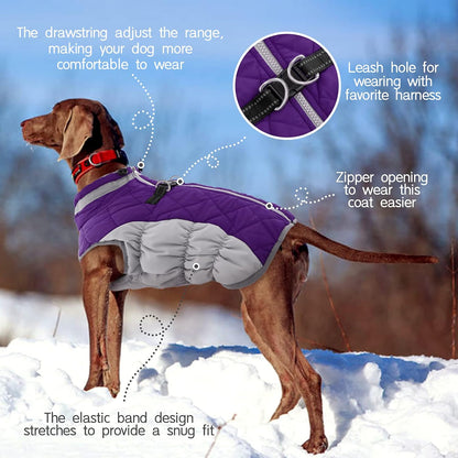Wasserdichte Hundejacke Winter Reflektierend Fleece