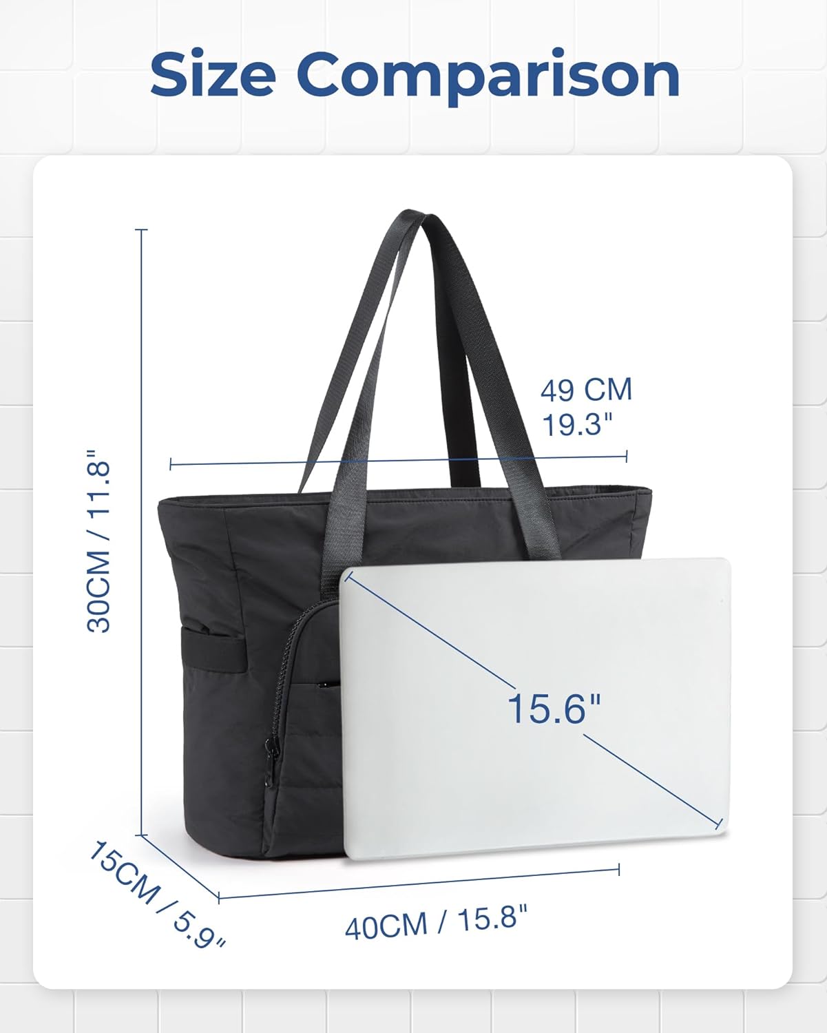 Schultertasche aus Stoff für Damen und Herren, Alltag, Büro, Reisen