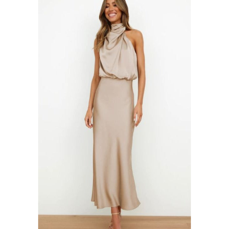 Damenkleid Halfterform Midilänge