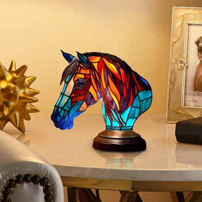 Handgefertigte Herzkristall-Lampe aus Glas mit warmem Licht