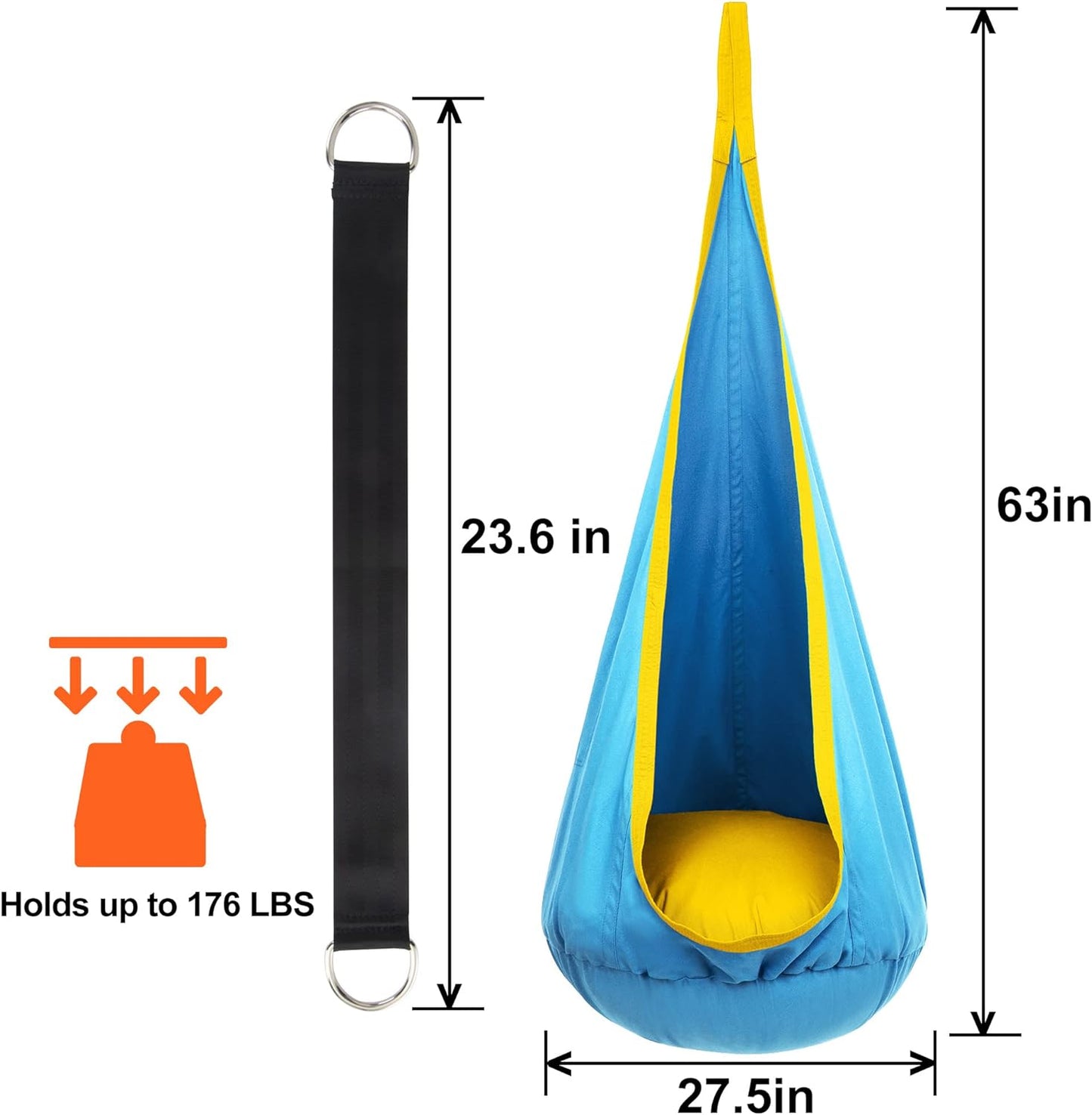 Lunava Hängesessel Weich & Strapazierfähig Innen Außen