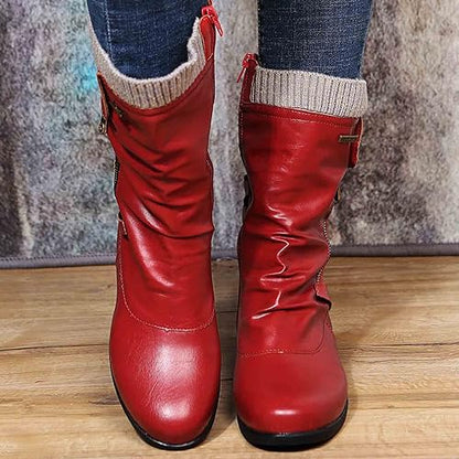 Damen Winterstiefel mit Seitlichem Reißverschluss Warm