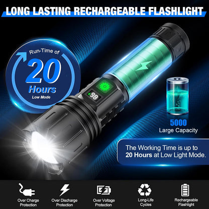 Taschenlampe 100000 Lumen Superhell LED