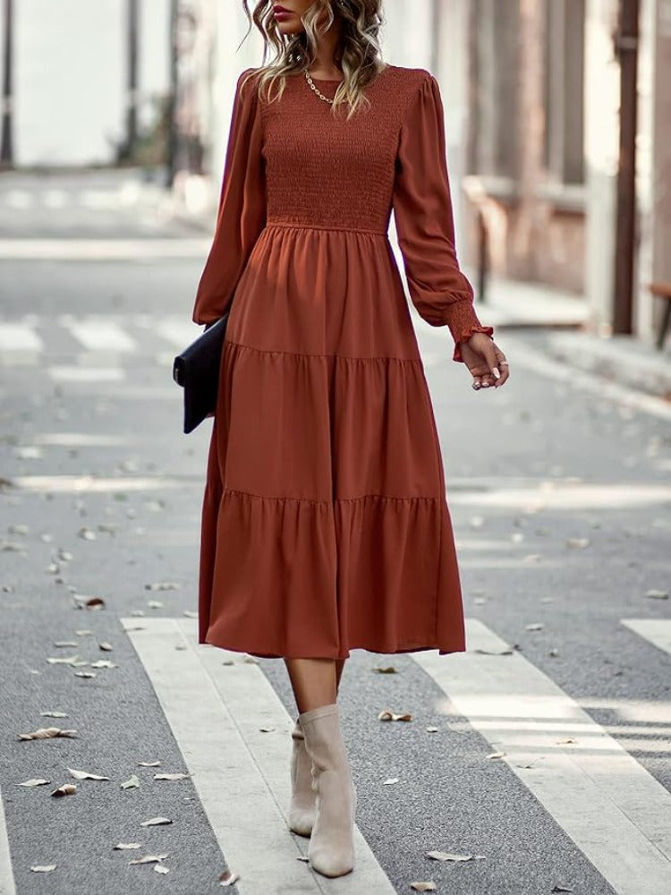 Damen Midi-Kleid Langärmlig mit Jackett