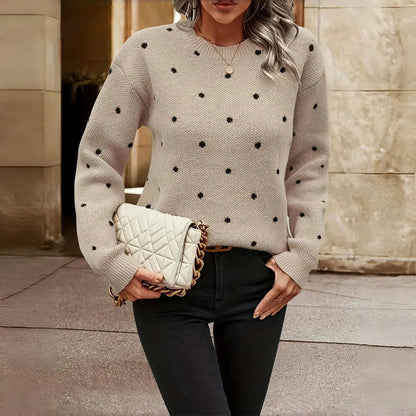 Lilah Damen Strickpullover Gepunktet
