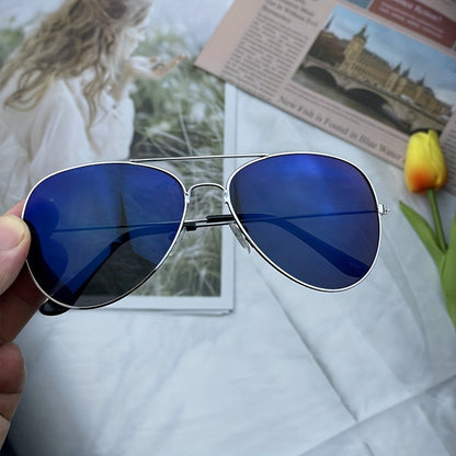 Damen Aviator Sonnenbrille Goldener Rahmen