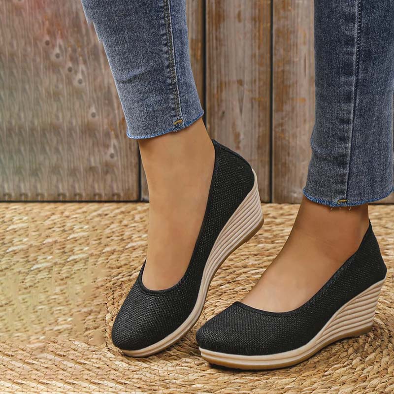 Norvielle Damen Keilschuhe Lässig