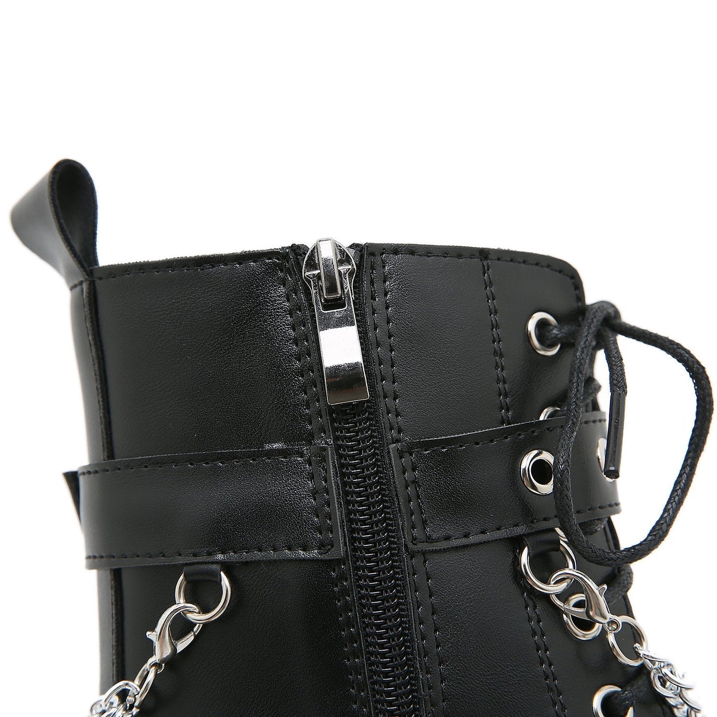 Norvielle Damen Stiefel Martens-Stil Hoher Absatz