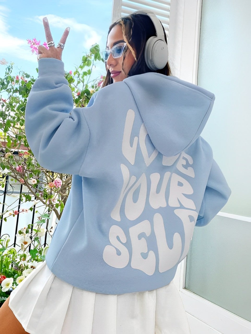 Daria Damen Hoodie Gemustert Atmungsaktiv Bequem - Norvielle