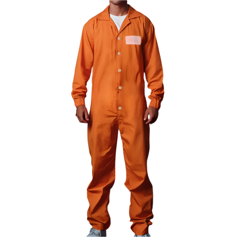 Gefängniskostüm für Erwachsene Polyester Karneval - Norvielle