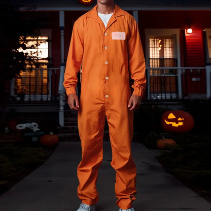 Erwachsenen Gefangenenkostüm Polyester Karnevalskostüm