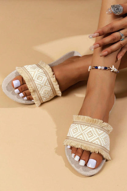 Strand-Sandalen mit Fransen