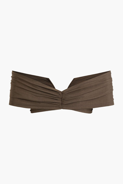 Elegantes Damen Off-Shoulder-Set mit Drapierung
