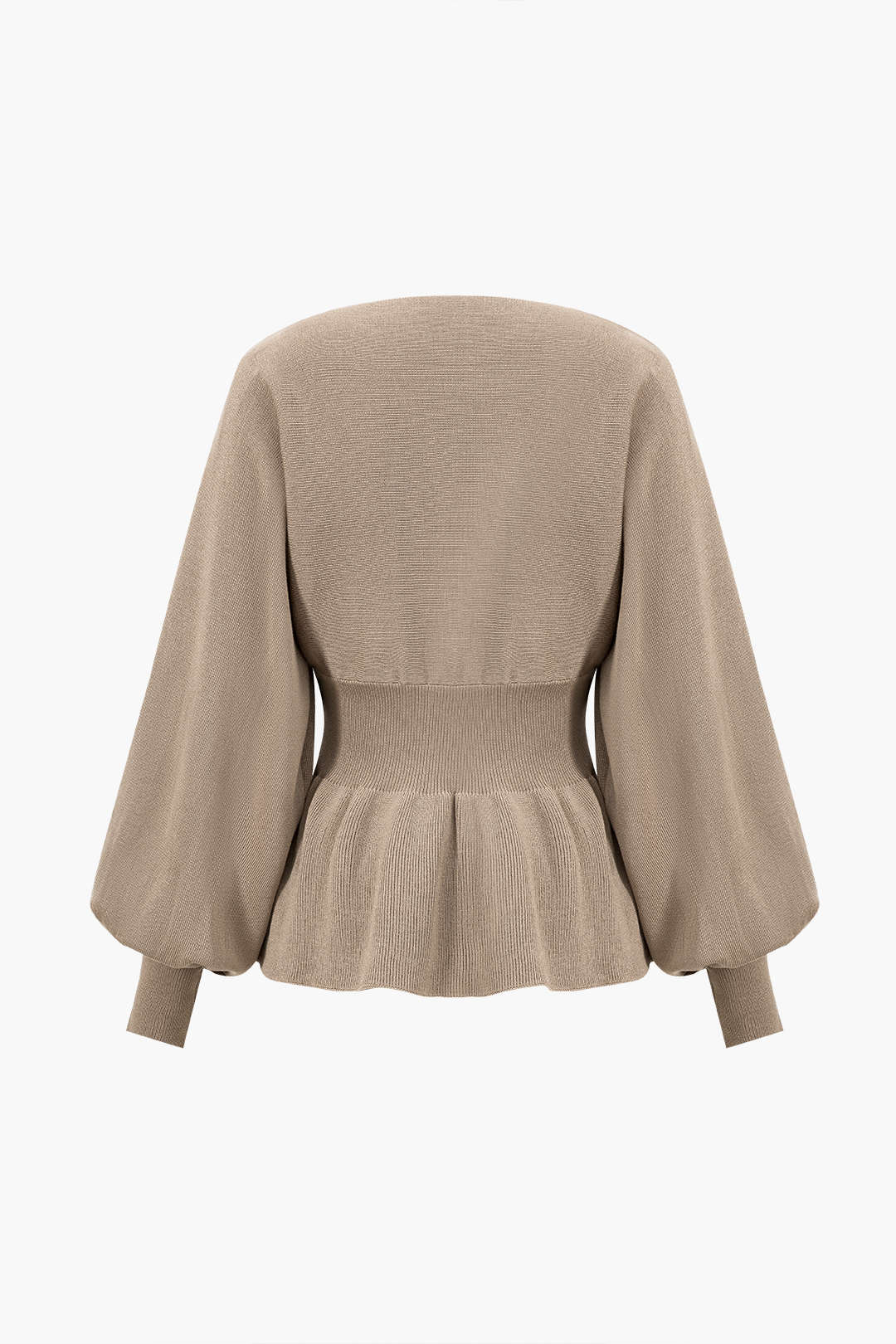 Damen Strick-Set Peplum- Bleistiftrock Elegantes Ensemble