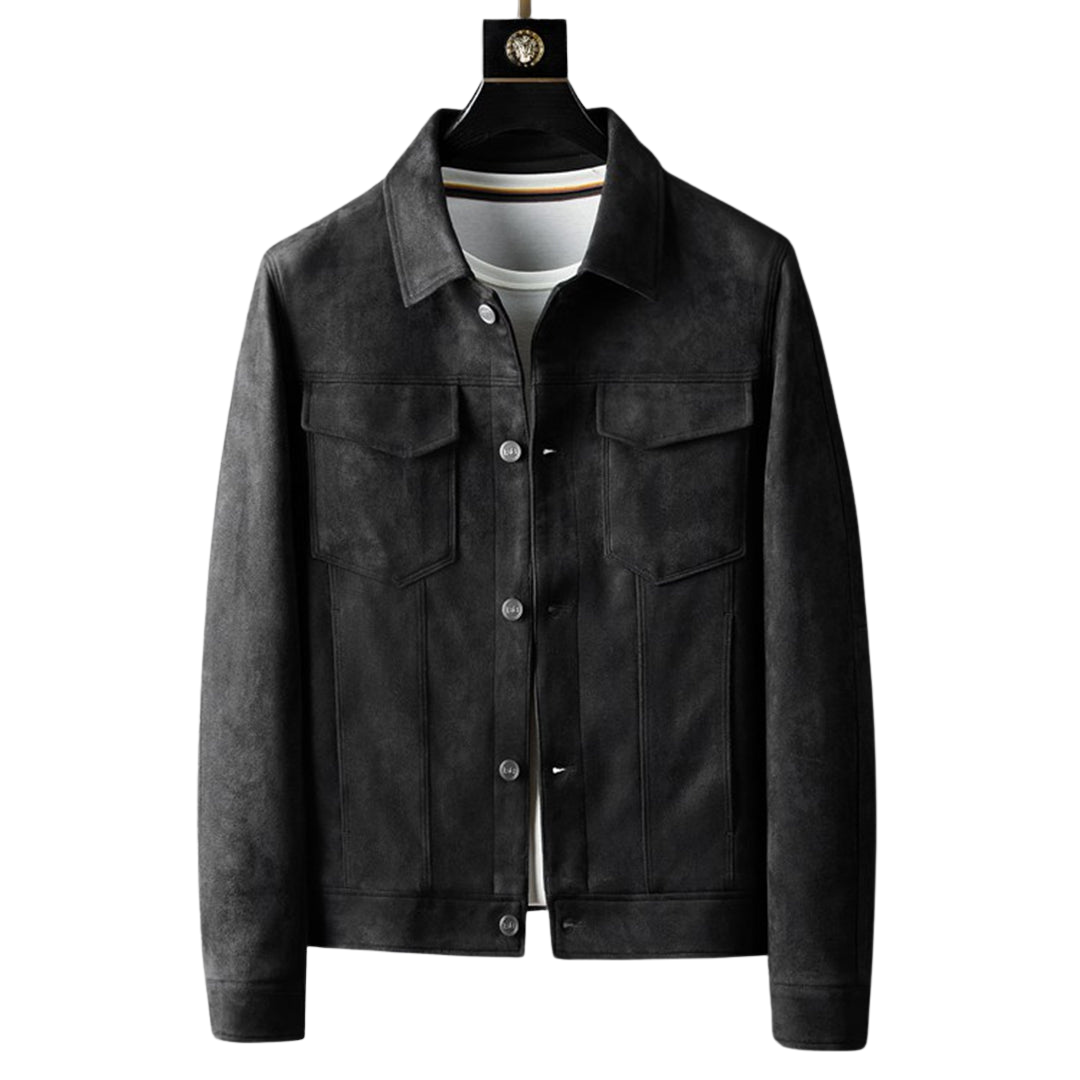 Norvielle Herren Suede Lederjacke
