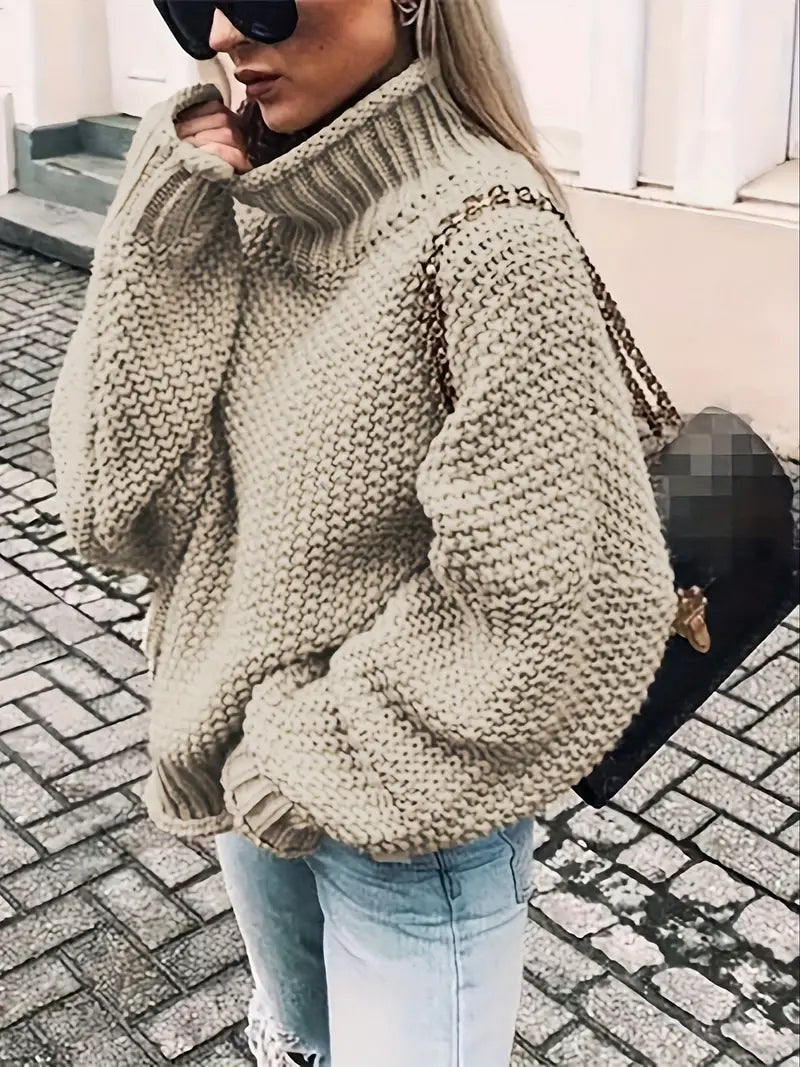 Vale Damen Rollkragenpullover Einfarbig