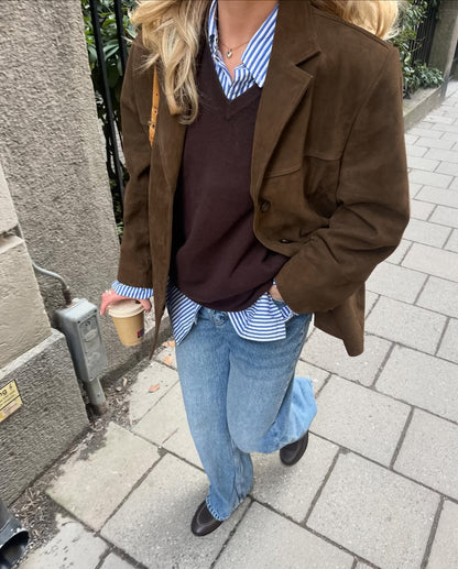 Damen Oversize Blazer Business Freizeit