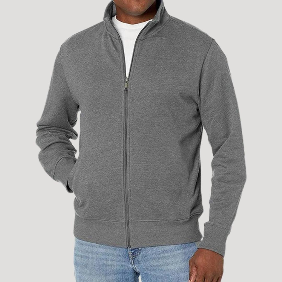Herren Freizeitjacke Reißverschluss Frühling Schwarz - Norvielle
