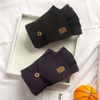 Herren Winter Handschuhe Fingerlos Warm Bequem