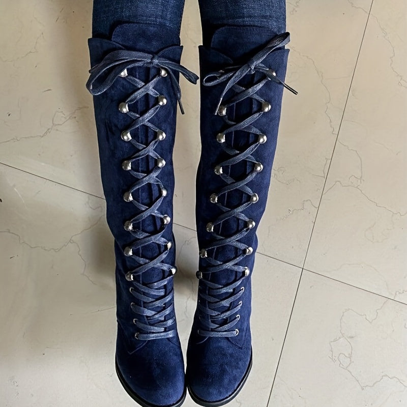 Damen Winterstiefel Knielang Bequem
