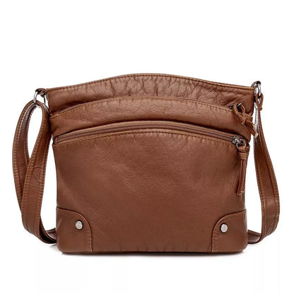 Elegante Damen Schultertasche Leder