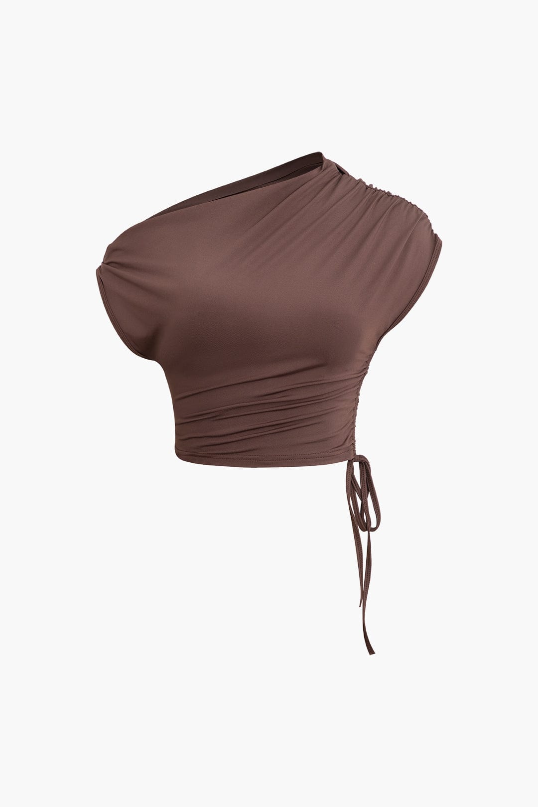 Asymmetrisches Damen Zweiteiler-Set mit One-Shoulder Crop- und