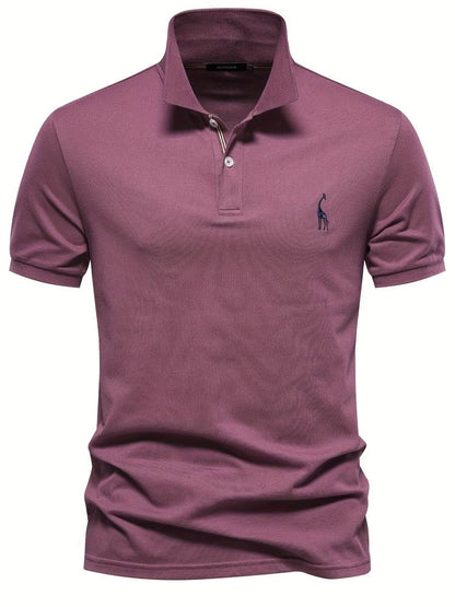 Herren Slim Fit Poloshirt Klassisch Sportkragen Weiß