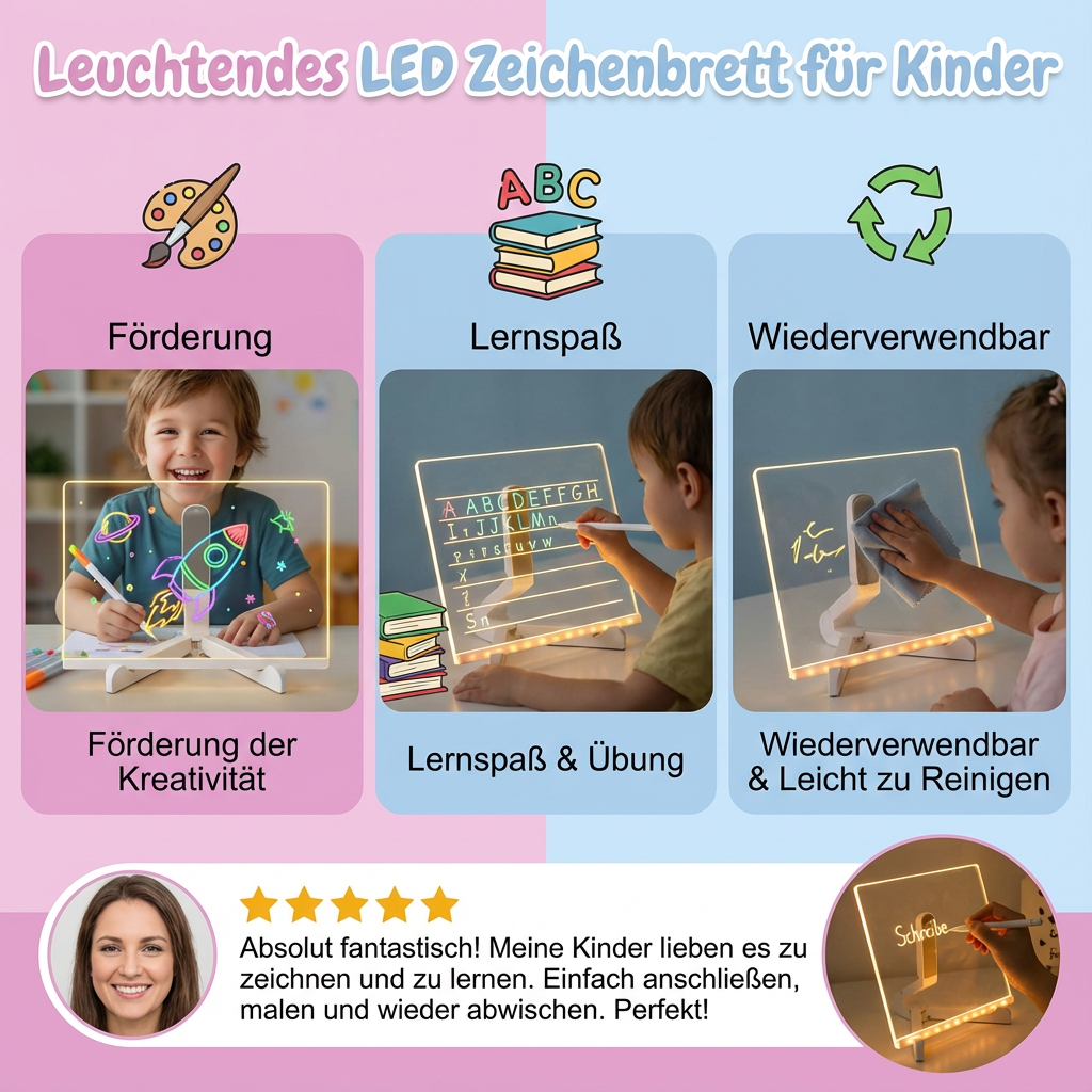 LED Zeichentablett Leuchtend Für Kinder