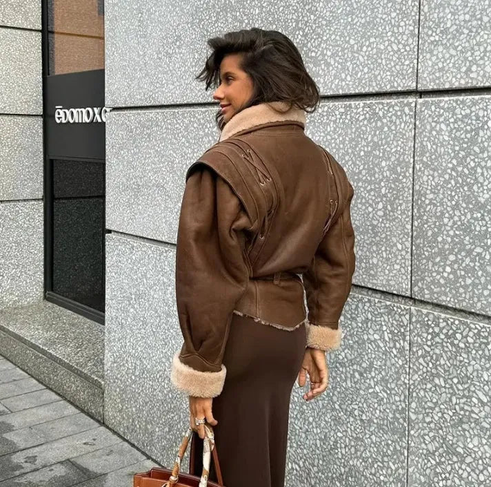 Damen Wildlederjacke Norvielle Leder