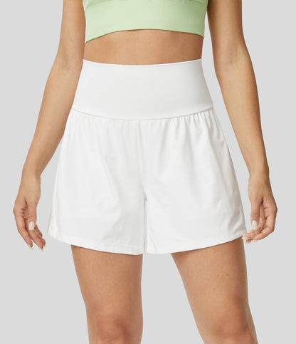 Damen Yoga-Shorts 2-in-1 Multifunktionshose mit Taschen