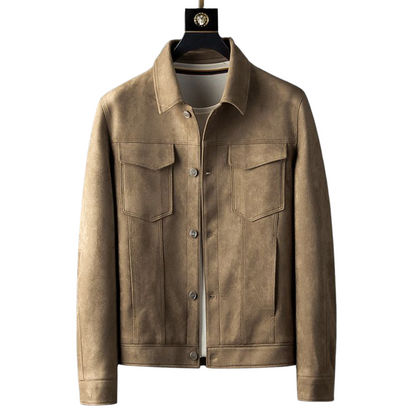 Norvielle Herren Suede Lederjacke