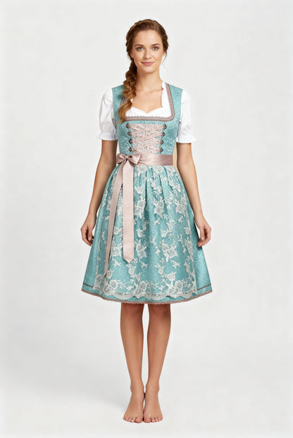Damen Dirndl Traditionell mit Schürze für Oktoberfest - Norvielle