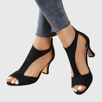Damen Sandaletten Offene Zehenpartie Frühling Cutout