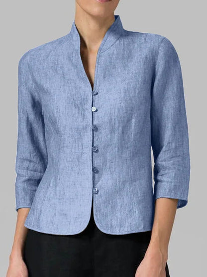 Damen Bluse Hochkragen Qualität - Norvielle