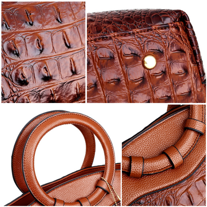 Luxe Handtasche Krokodilmuster Leder