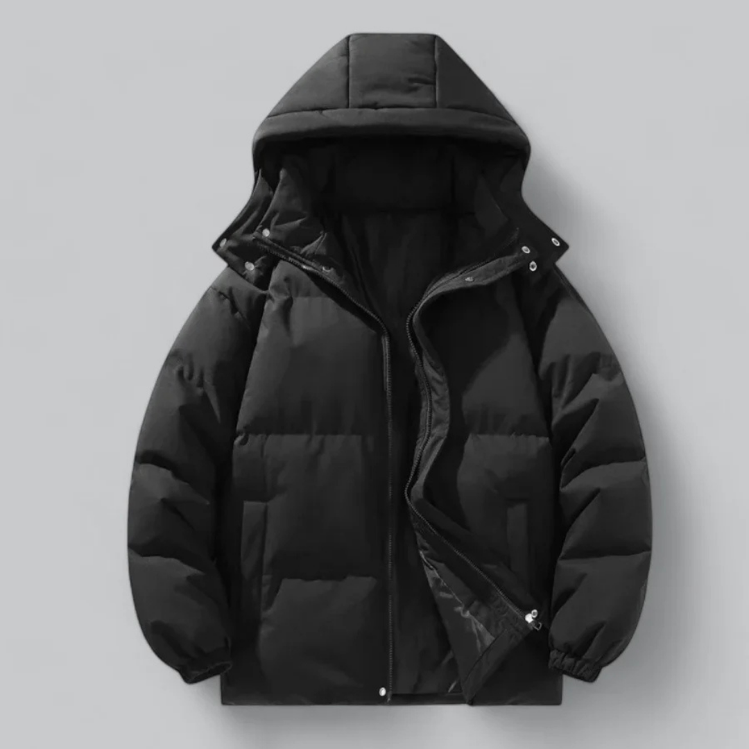 Herren Pufferjacke Kapuze Gesteppt