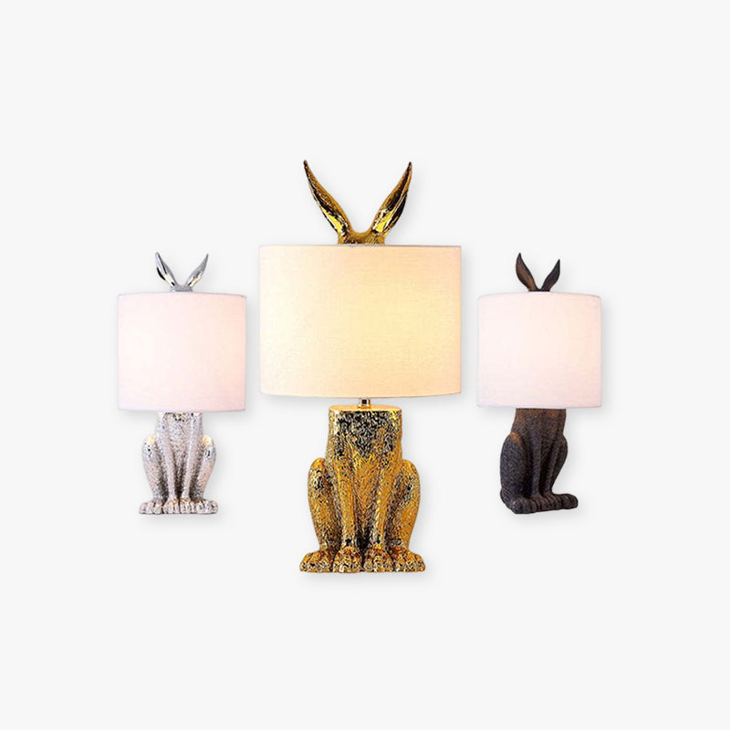 Kaninchen Tischlampe Gold Designer Leuchte