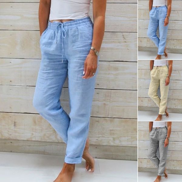Elastische Damen Hose Baumwoll-Polyester Mischung - Norvielle
