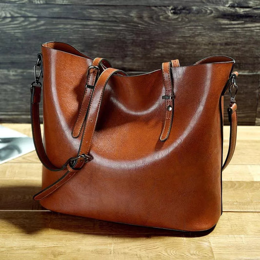 Damenhandtasche aus PU-Leder Schwarz - Norvielle