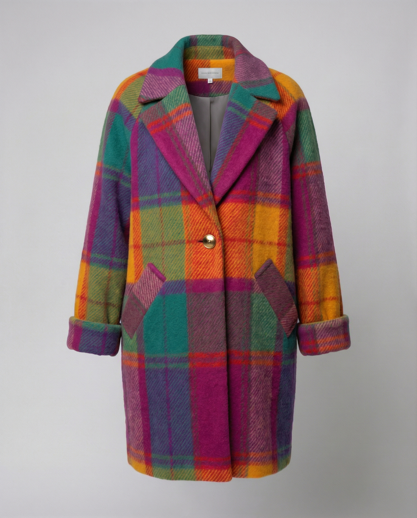 Damen Oversized Karo Jacke