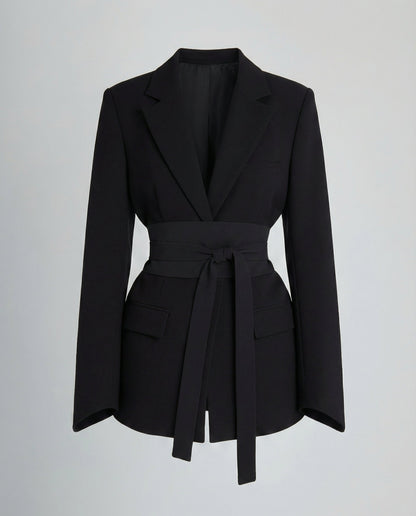 Damen Blazer Gürtel Tailliert