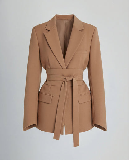 Damen Blazer Gürtel Tailliert